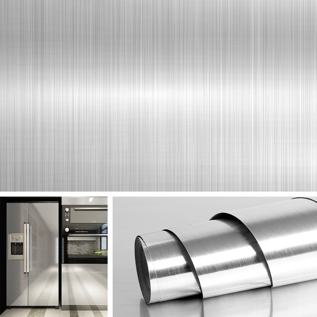 Covering Cabinets With Stainless Steel Peel and Stick Paper