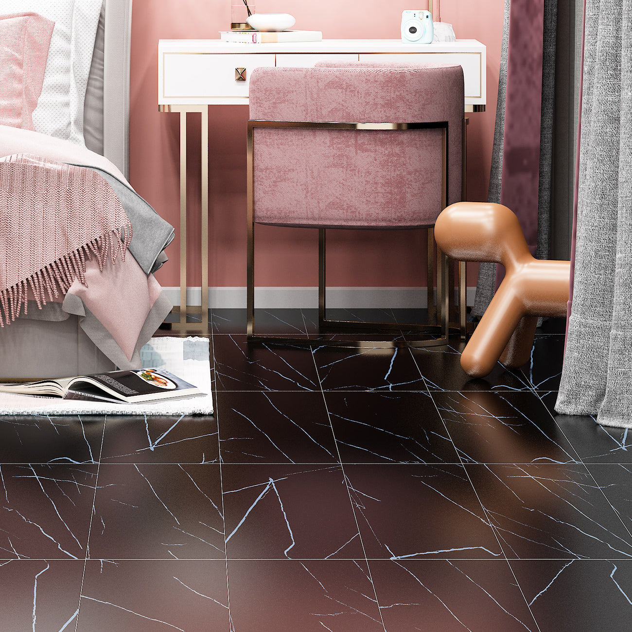 Livelynine Peel and Stick Floor Tile 12X12 Inch Adhesive Vinyl Floorin