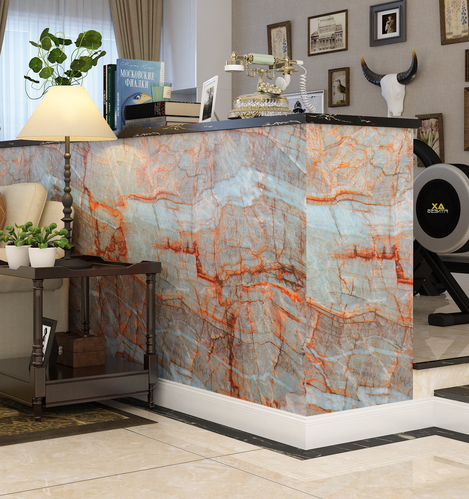 Livelynine Gold Marble Contact Paper Peel and Stick Countertops